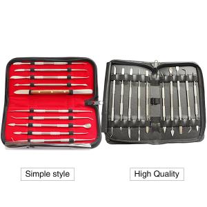 Dental Lab Stainless Steel Wax Carving Tool Set 10/12 pieces