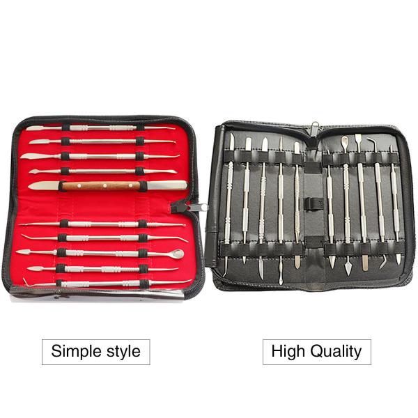 Quality Dental Lab Stainless Steel Wax Carving Tool Set 10/12 pieces for sale