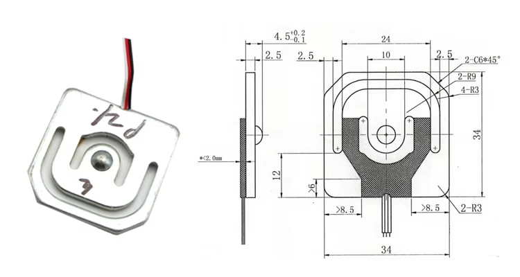 Half Bridge Mini Hand Scale Micro Load Cell High Accuracy Quick Response Ease of Integrationand
