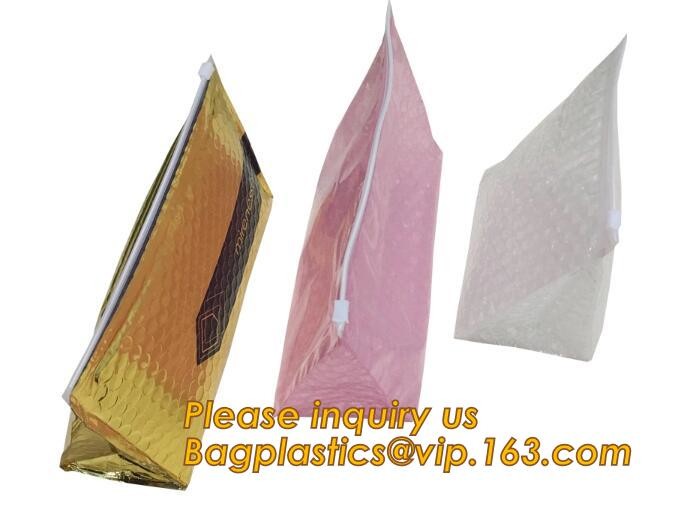 Cosmetic Slider Zip lockk Bubble Bags Bubble Slide Pouch,Zip lockk esd bubble bag bubble packaging wrap cosmetic pouch slide