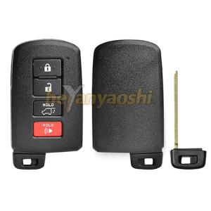 China Toyota 4 Buttons Smart Key Shell with Emergency Key Insert wholesale