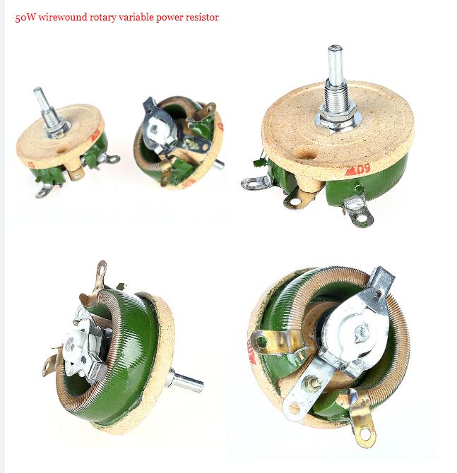 High Power Wirewound Potentiometer Rotary Rheostat Disk Ceramic Variable Resistor 25W 50W BC1-50W BC1