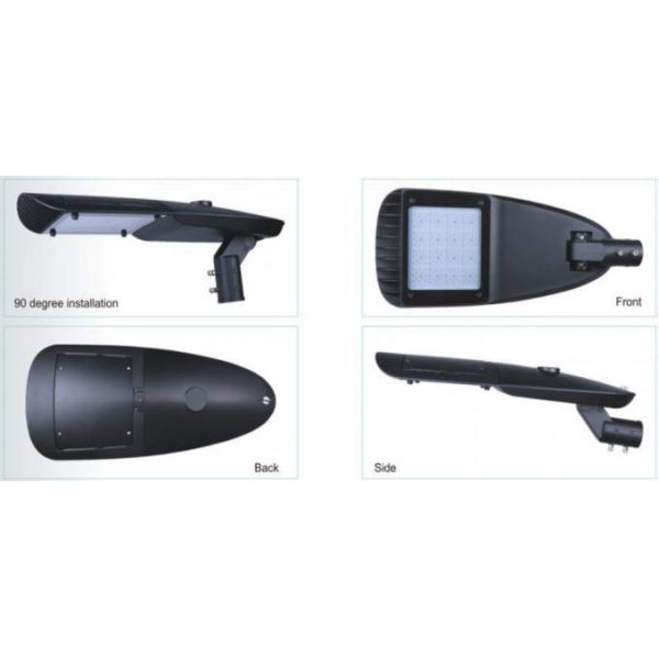 140lm/W Ik08 60W IP66 Waterproof Outdoor LED Street Lights Die Casting Aluminium