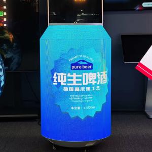 China Custom Size Bottle Creative LED Screen Advertising Can LED Display Shape Flexible LED Display wholesale