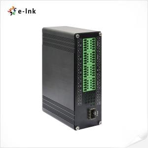 Industrial 4 Channel RS232 RS485 Serial To Fiber Optic Converter SFP Port DIN Rail Mount