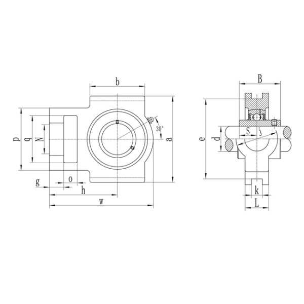 Pillow Block Bearings Stainless Steel For Food Processing SUCT201 SUCT202 SUCT203