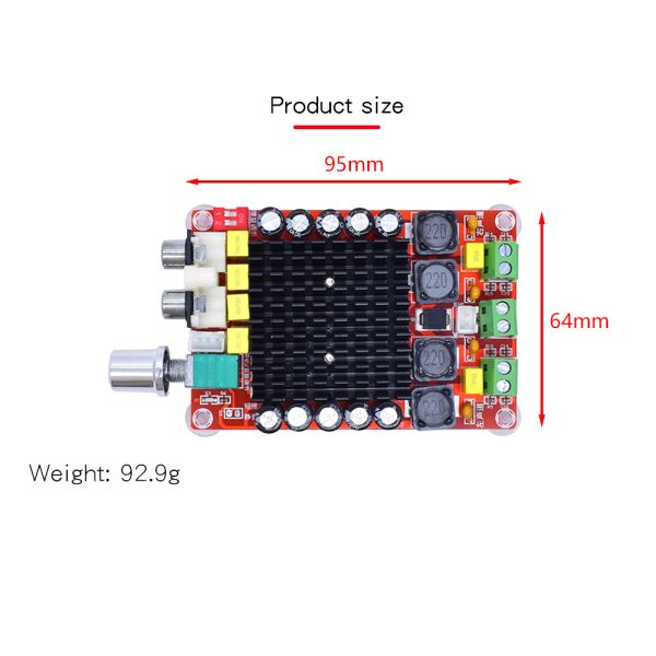 TDA7498 Chip Class D Amplifier Board 2X100W Dual Channel Audio Board with DC14-34V Input
