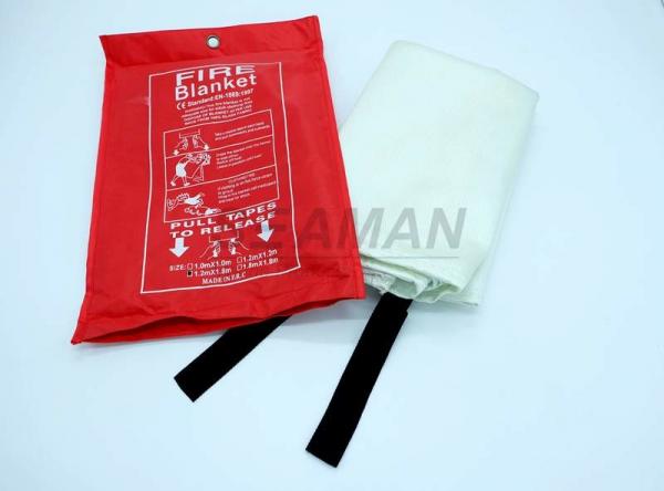 Quality EN1869 PVC Red Bag Marine Fire Fighting Equipment Fiber Glass Fire Blanket for sale