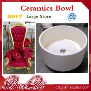 China Wholesale Cheap Pedicure Throne Chair Ceramics Pedicure Bowl , Spa Pedicure Sinks Shower Parts on sale