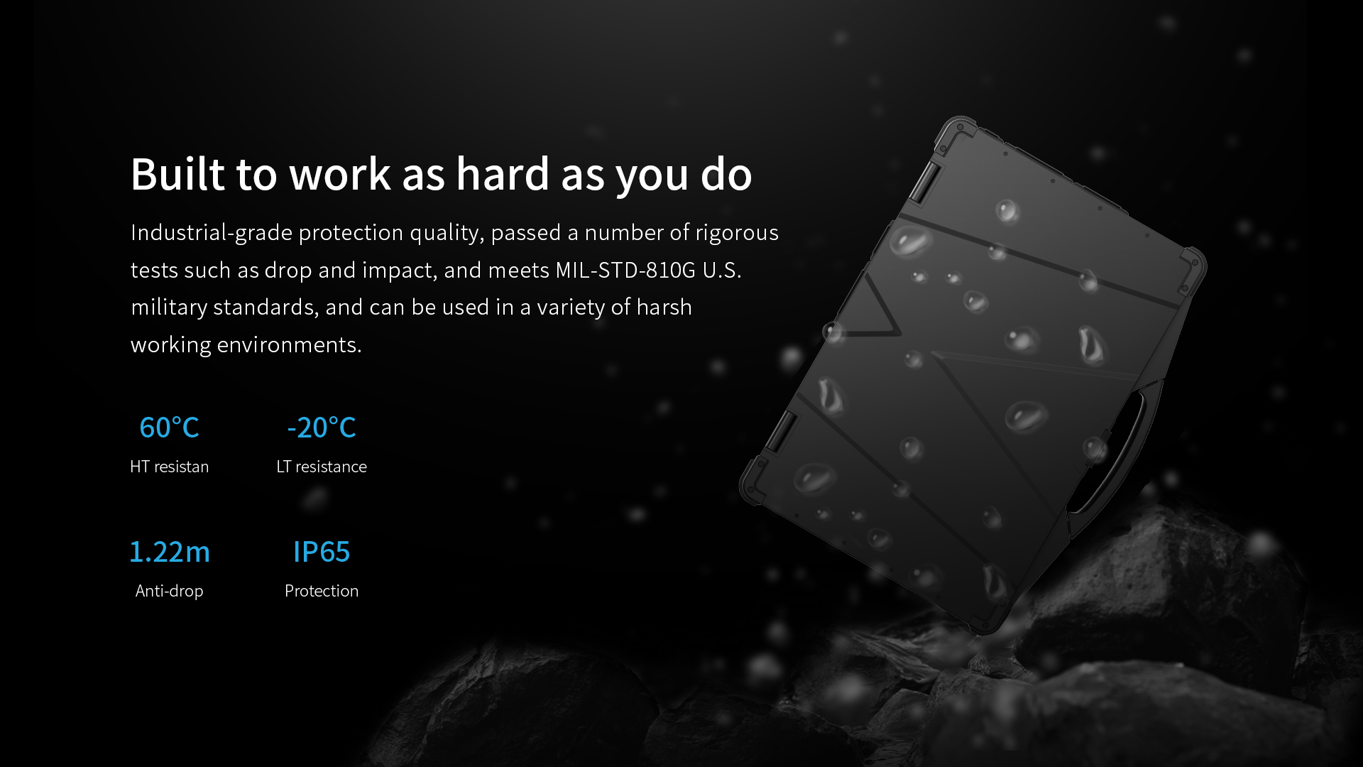 15.6inch Durable Industrial PC Rugged Laptop with 1TB Memory 5G NFC WiFi 6 750nits Intel Core i7/i5 Notebook