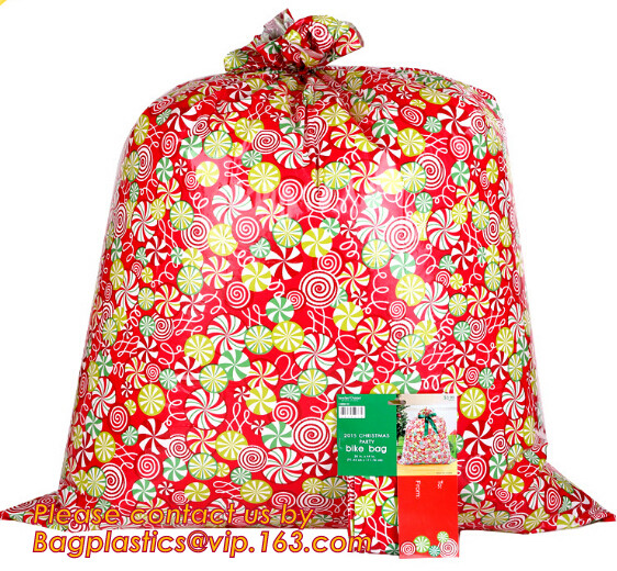 Custom CPE semitransparent printing frosted corded beaded gift bags,lovely children clothes gift packing plastic bag
