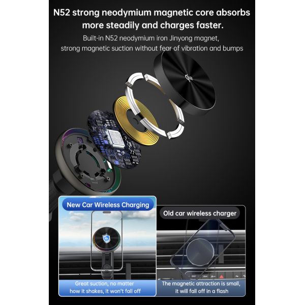 Multiple Lighting Adjustments And Fast Heat Dissipation Iphone 15 Pro Max Charger With Starry Sky Lighting Effect