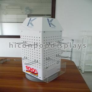 China Hanging Peg Hook Counter Display Racks Fixtures With Rotating wholesale