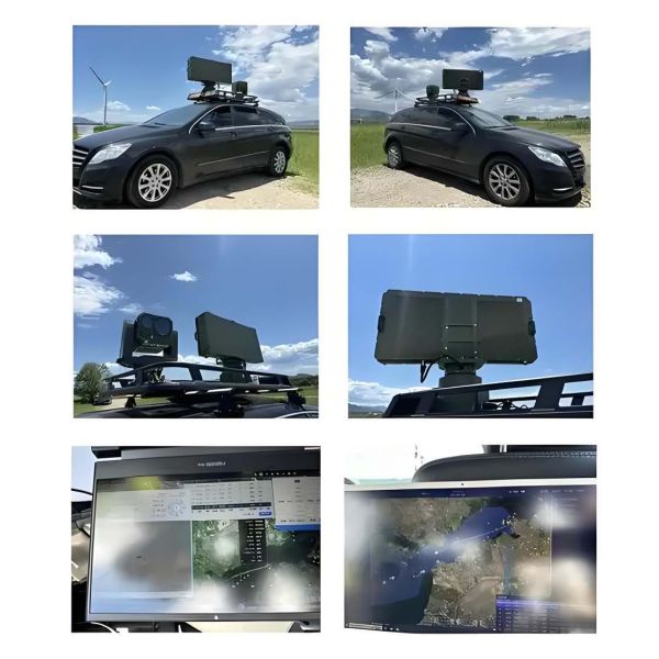 10.2km Phased Array Technology Border Security Radar Low Power Consumption