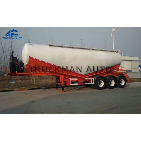3 Axles 50 Tons Cement Bulk Carrier Truck Optional Volume Quick Loading Unloading