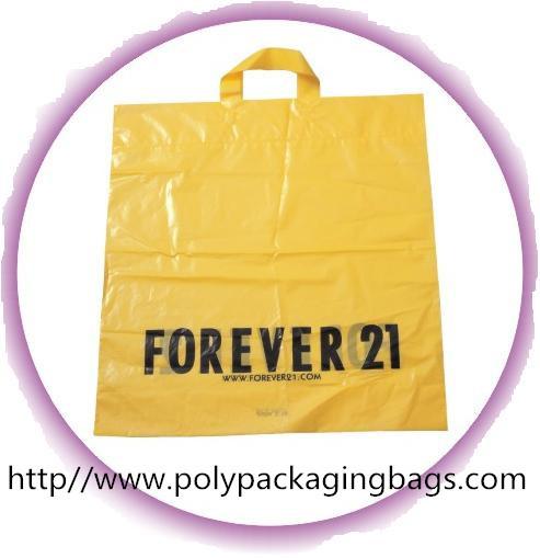 Quality CPE / LDPE / HDPE Soft Loop Handle Bag , Custom Plastic Shopping Bags for sale