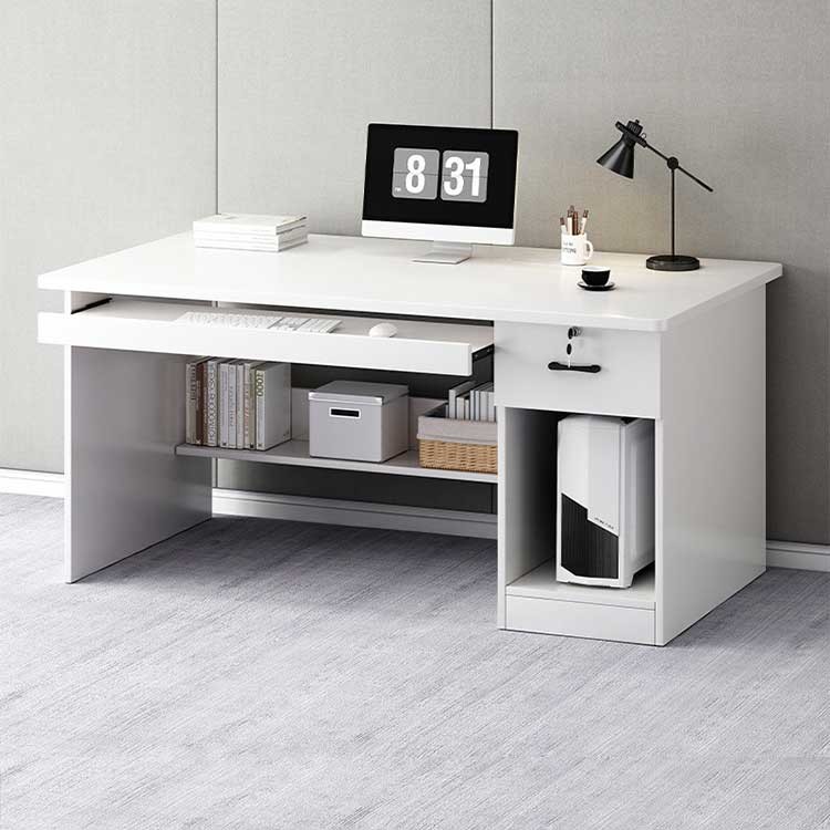 1.2M Home Study Desk Brown Classic Modern Study Table With Locks
