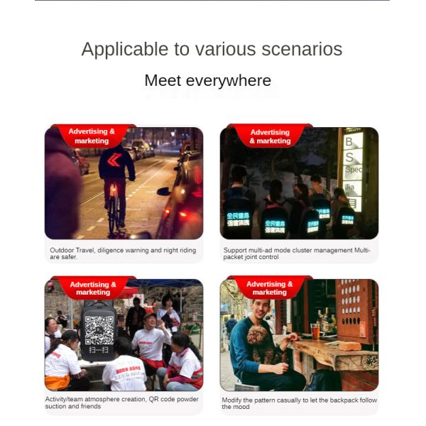 ISO9001 28 Litre Smart LED Backpack Waterproof Travel Bag