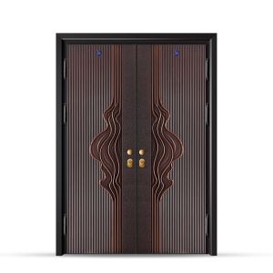 China Double Swing Aluminum Villa Entry Door Design Security soundproof wholesale