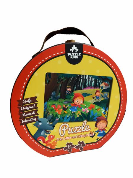 Quality Custom Large Paper Jigsaw Puzzle For Preschoolers 56PCS The Little Red Riding Hood 20*14 Inch for sale