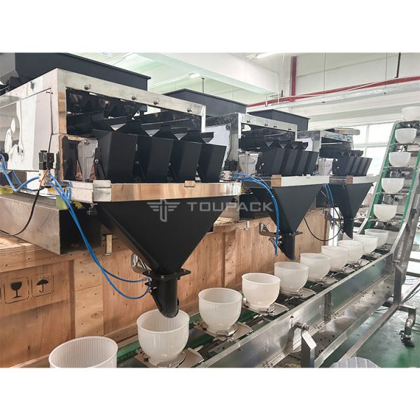Factory Mixed Dry Fruit And Nuts Multihead Weigher 4 Head Linear Weigher Vffs Packing Machine Zip Bag Packing Machine