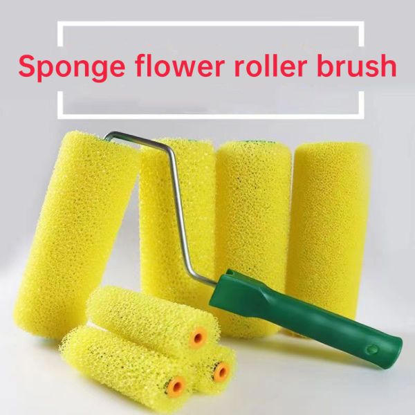 Plastic PP Handle Professional Polyester Foam Paint Roller Brush for Painting Services