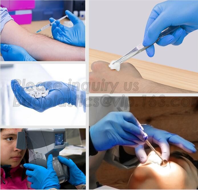 Medical Disposable Nitrile Coated Hand Gloves,Industrial Garden Working Resistant Disposable Nitrile Black Gloves BAGEAS