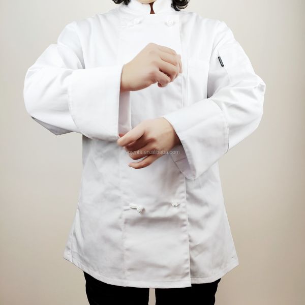 Women No MOQ Restaurant Breathable Chef Coats Modern Design