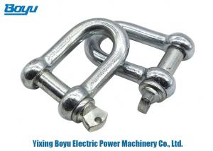 China Rated Load 20kN Transmission Line Stringing Tools High Strength Stainless Steel D Shackle wholesale