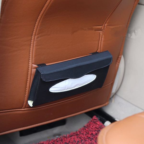 PU Leather Napkin Car Tissue Holder For Vehicle Decoration
