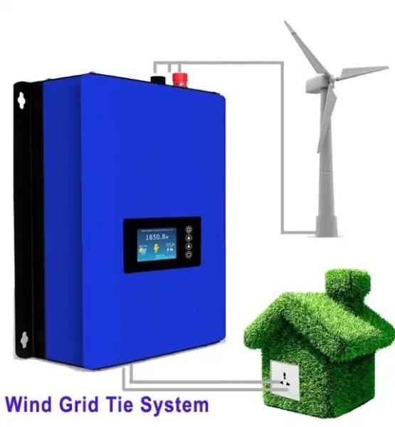 Quality Grid Tie Vertical Wind Turbine Generator 2000W 24V 48V 96V 120V 220V On Grid Wind Turbine Inverter For Home Use for sale