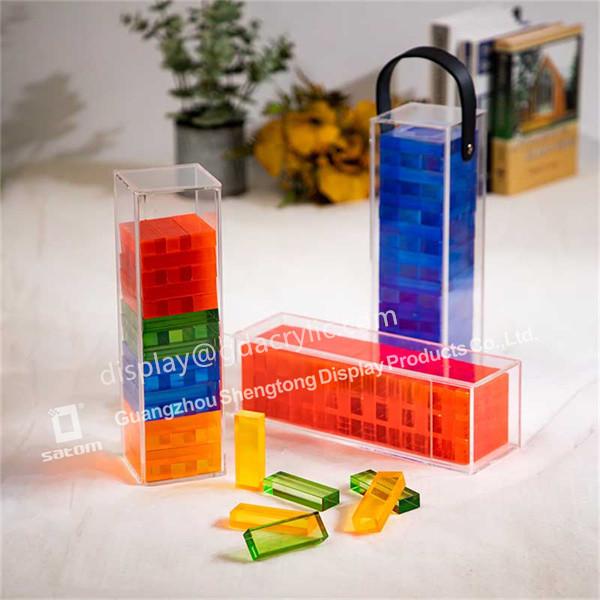Quality Custom Acrylic Tumble Tower 54 Blocks Stacking Game for sale