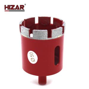 China Granite 370mm Drill Bit Diamond Customizable 3 Core Drill Bit 5/8-11 Thread wholesale