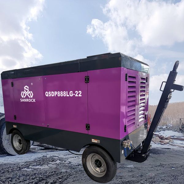 Portable Screw Air Compressor Machine Mining Diesel Engine High Pressure Air Compressor