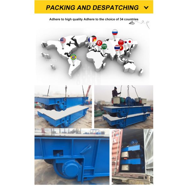 Material Handling Rail Transfer Motorized Platform Carts