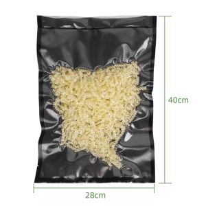 China Vacuum Commercial Grade Barrier Black Nylon Pouch Embossed Plastic Zipper wholesale