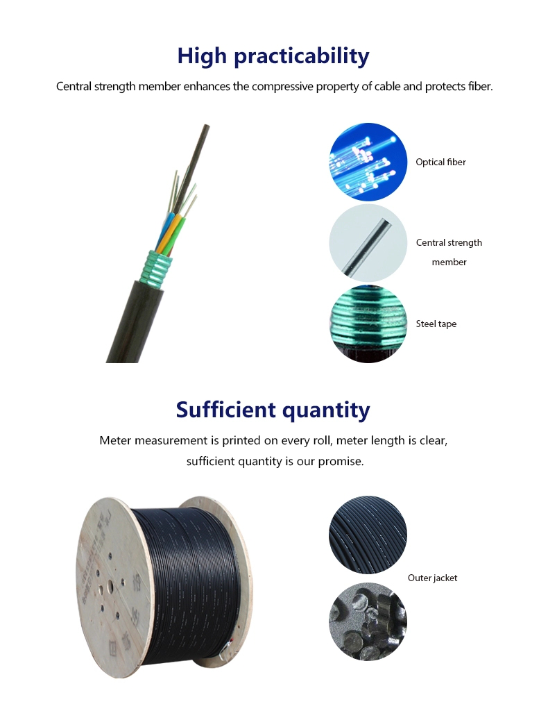Mini Self Supporting OM4 Flat Drop Fiber Cable 12 Cores