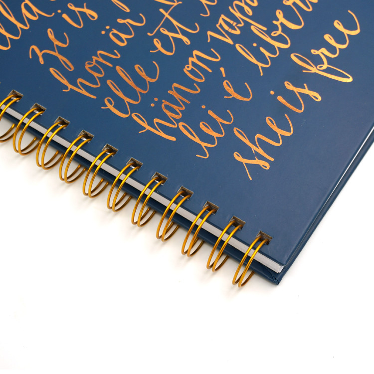 248*248mm Soft Touch Spiral Binding Service , custom journal printing 240PP