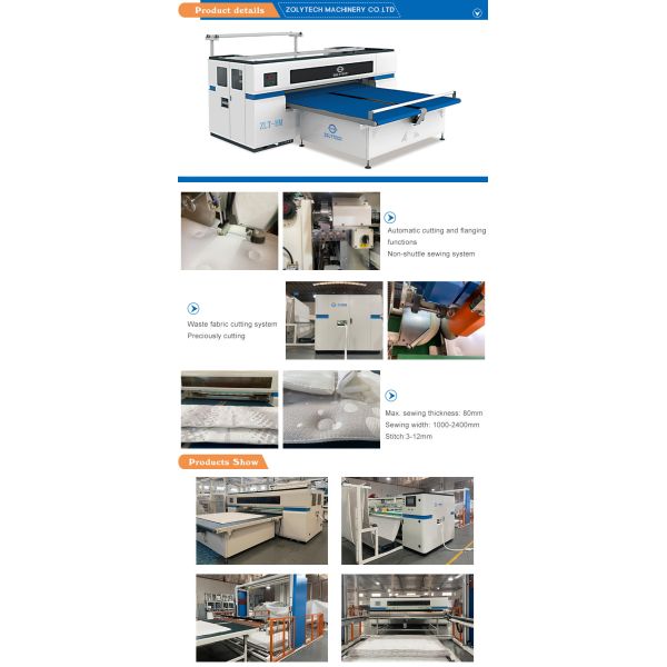 1000-2400mm Width Computerized Mattress Hemming Machine 3 Phase