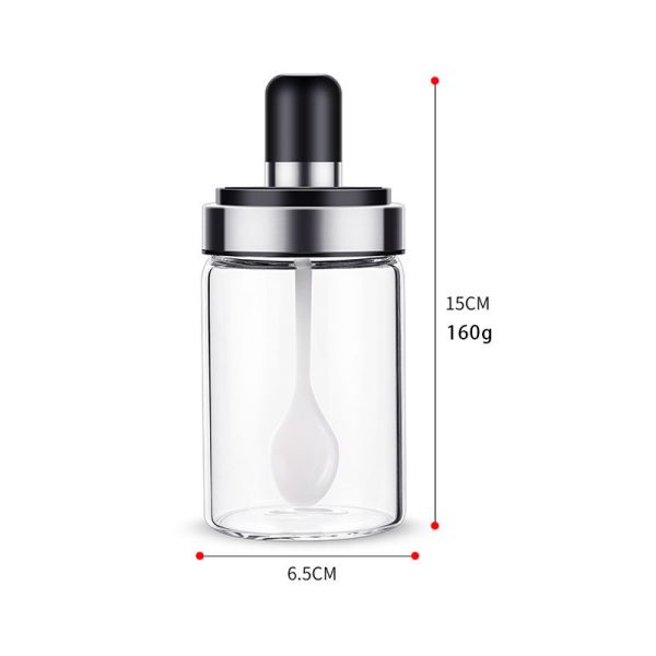 FDA LFGB Seasoning Empty Glass Jars With Wooden Lid