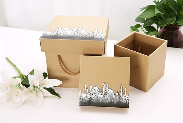 Custom design gradient color luxury paper packaging gift box with lid,Paper Flower Box Florist Bouquet Box Packaging Ros
