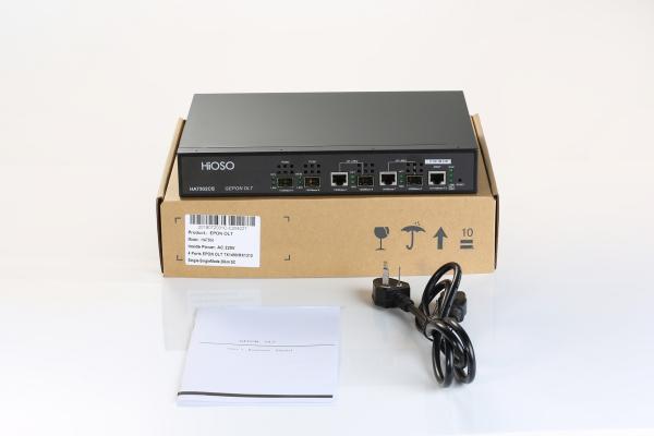 Quality Pizza Box 2PON WEB SNMP EPON HiOSO Optical Line Terminal Equipment for sale