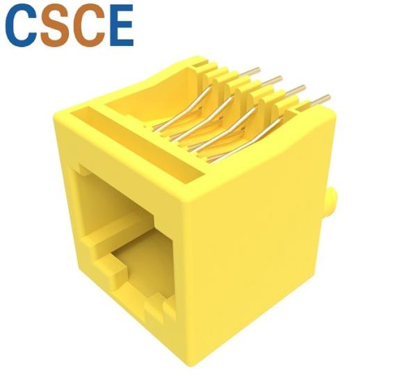 Quality PBT Unshielded RJ45  Jack Vertical Mount , RJ45 8P8C Connector Voltage Rating 125V for sale