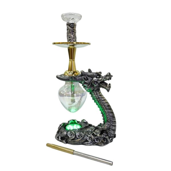 Party Bar Smoking Hookah Shisha Set with Resin Dragon Design and Full Accessories