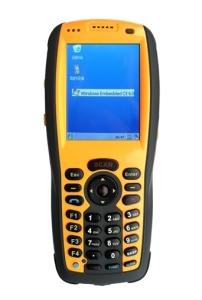 yellow mobile pos terminal with window ce OS 6.0  for whole -sale