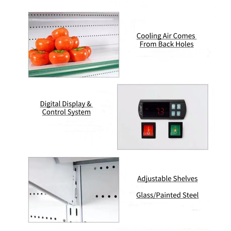 Multipurpose Vegetable Display Cooler Multideck Practical With Doors