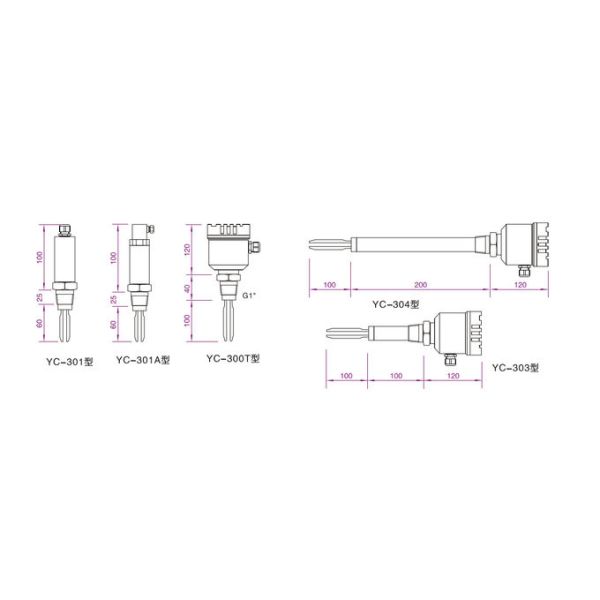 IP65 SUS304 Tuning Fork Level Sensor 110VAC 220VAC Vibrating Fork Type Level Switch