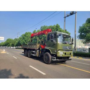 Chinese Dongfeng Brand 6WD 6X6 Truck Mounted Crane With XCMG 8 Tons 10 Ton Crane For military use