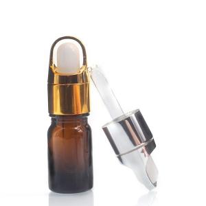 China Amber Color Glass Bottles With Dropper Custom Color 5ml Essential Oil Bottles wholesale