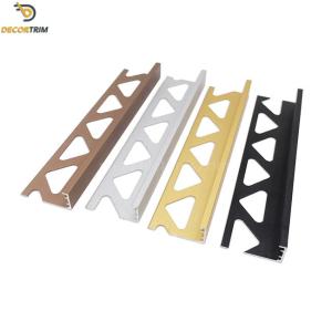 China Black / Silver Metal L Trim Metal Tile Trims 8mm×2300mm wholesale